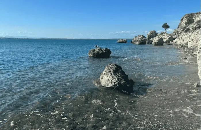 big rocks in ocean