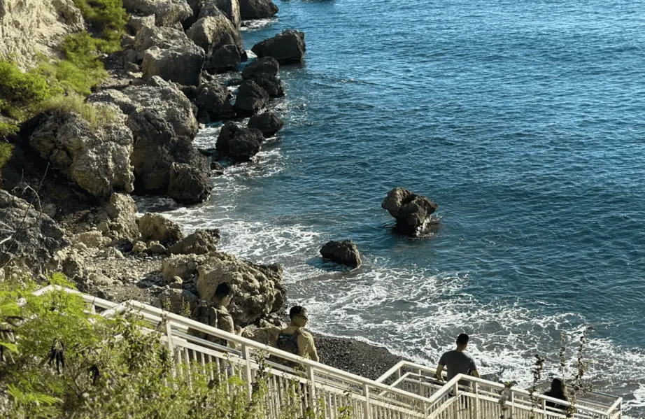 steps leading to ocean